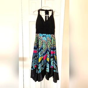 Women's A-line, halter dress